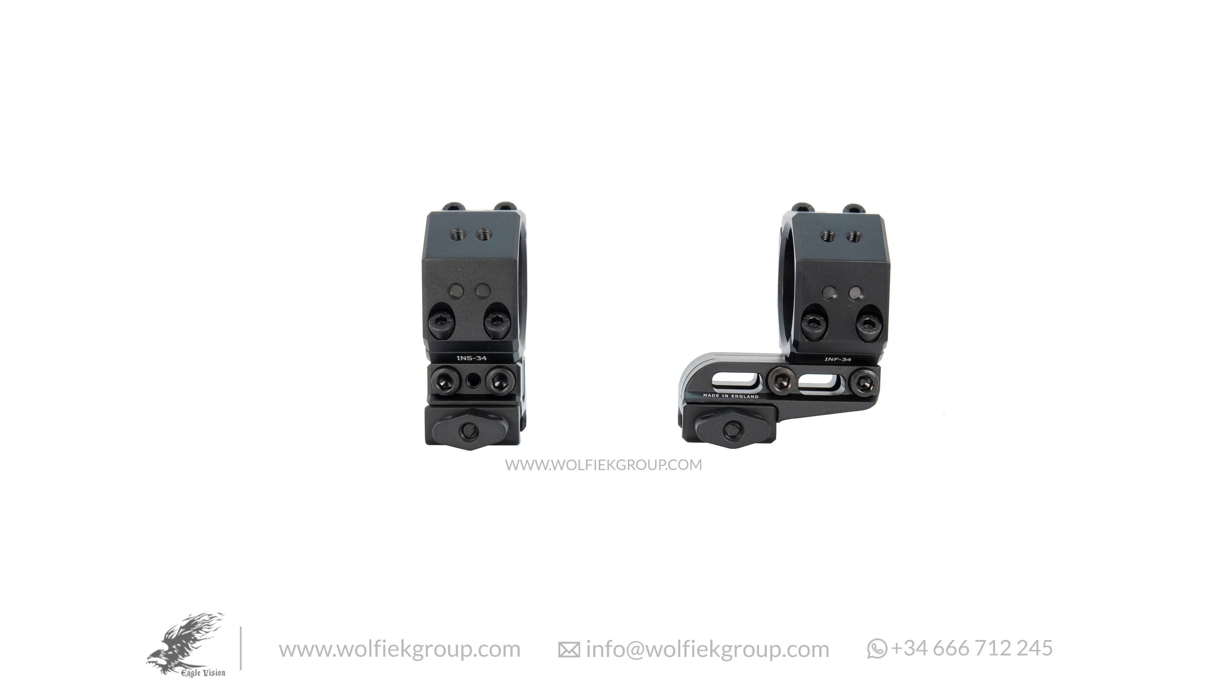 Eagle Vision Picatinny Infinity Elevation ADJUSTABLE Scope Mounts 34mm