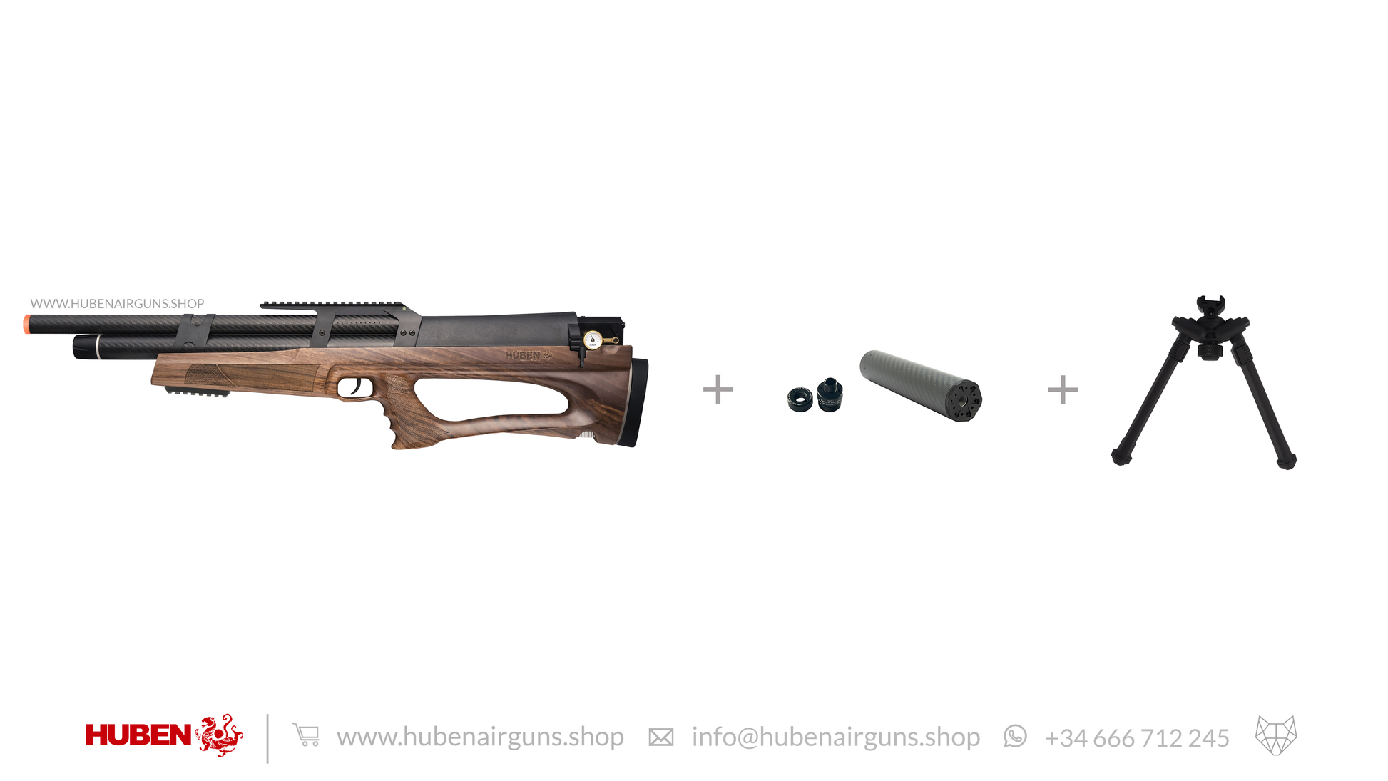 Huben K1 Special Edition Cal .22 (5.5 mm) with parts and bipod